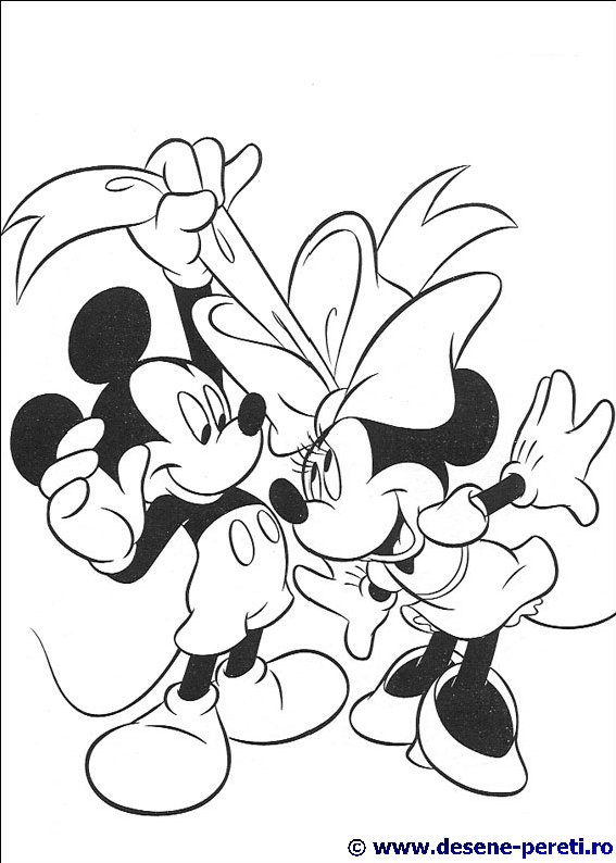 Planse de colorat cu Mickey Mouse